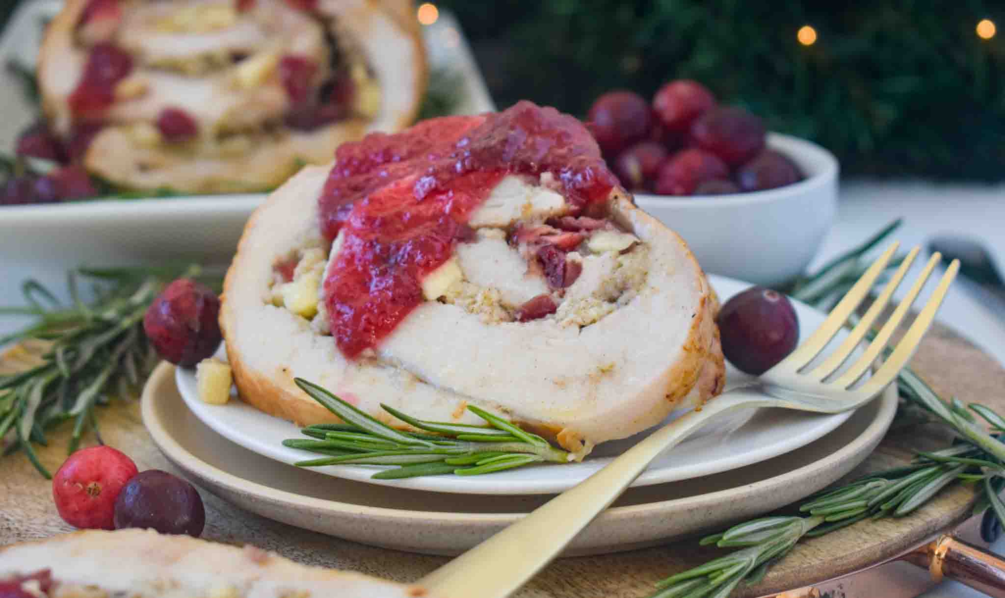 Cranberry Stuffed Pork Loin