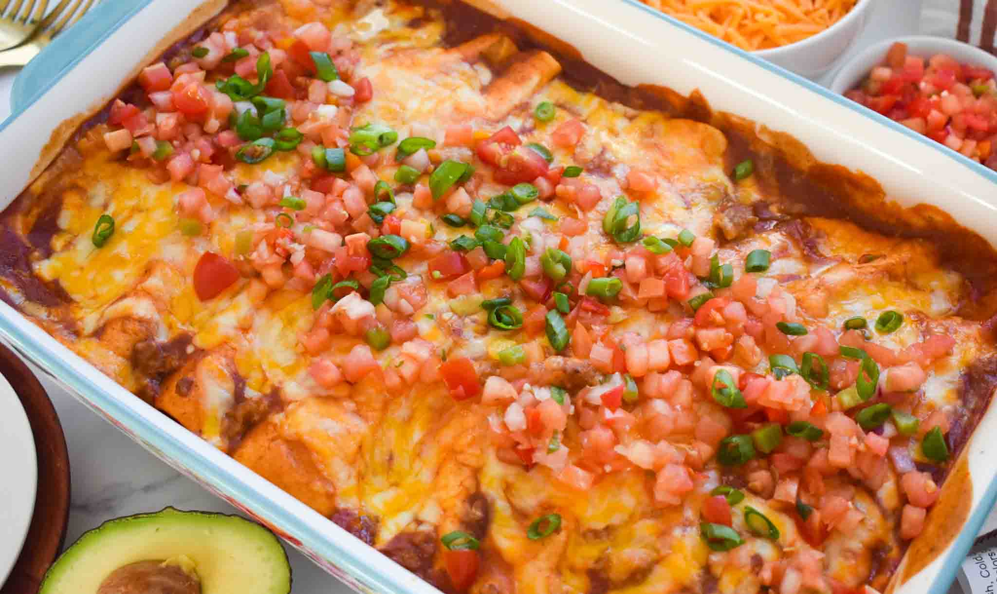 Easy Ground Pork Enchiladas