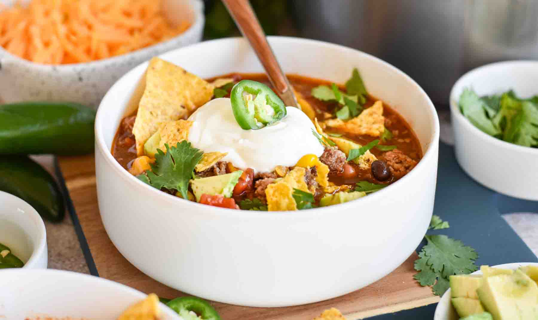 Ground Pork Taco Soup